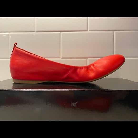 J. Crew Factory Anya Leather Ballet Flats - Red - Picture 6 of 10